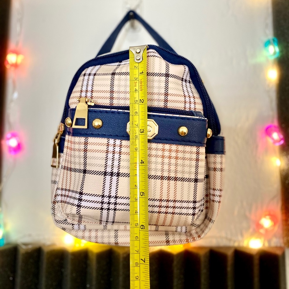 Fashion Plaid Small backpack - Picture 4 of 4